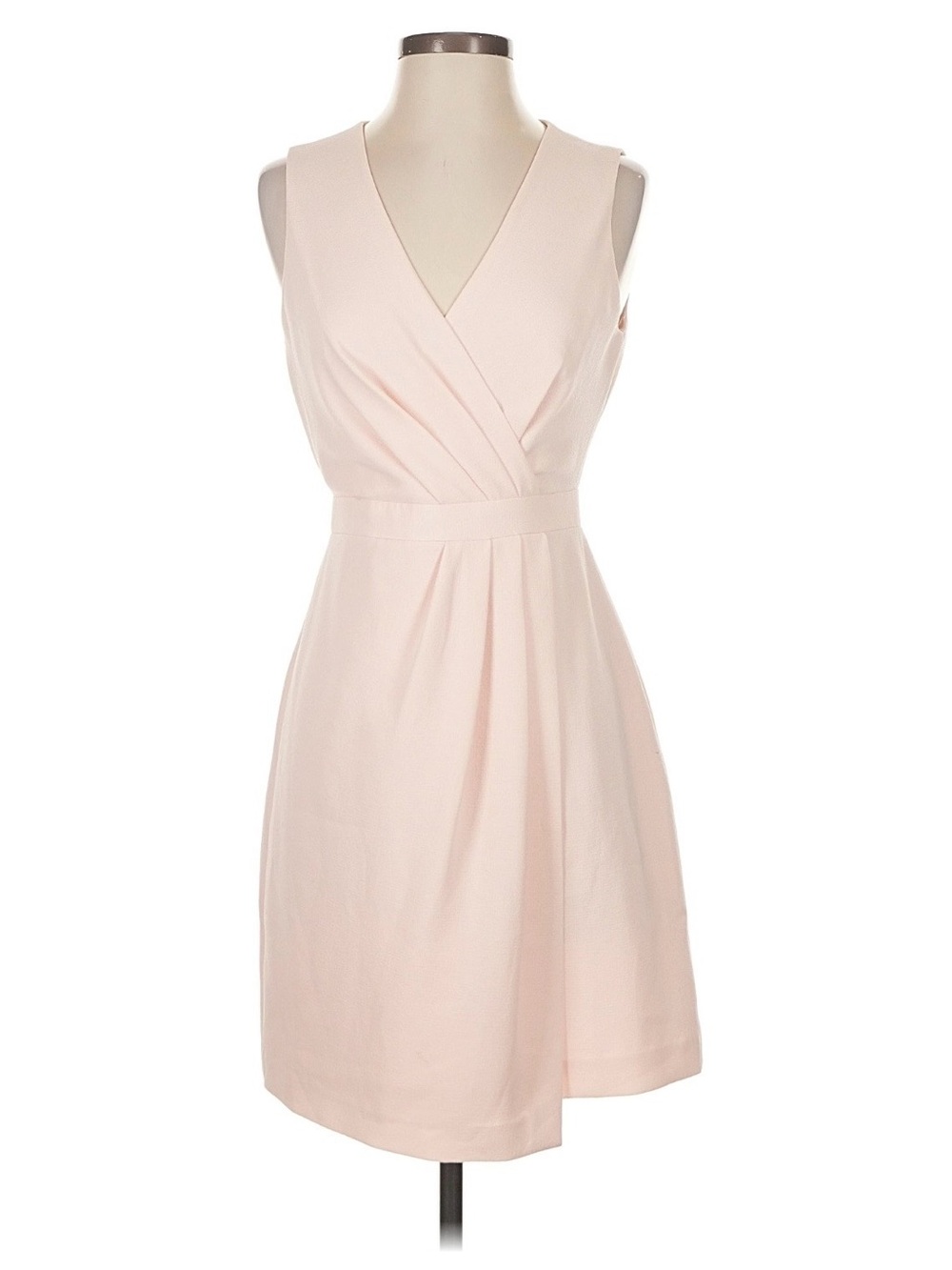 Club Monaco Sleeveless V-Neck Wrap Midi Dress in Pale Pink